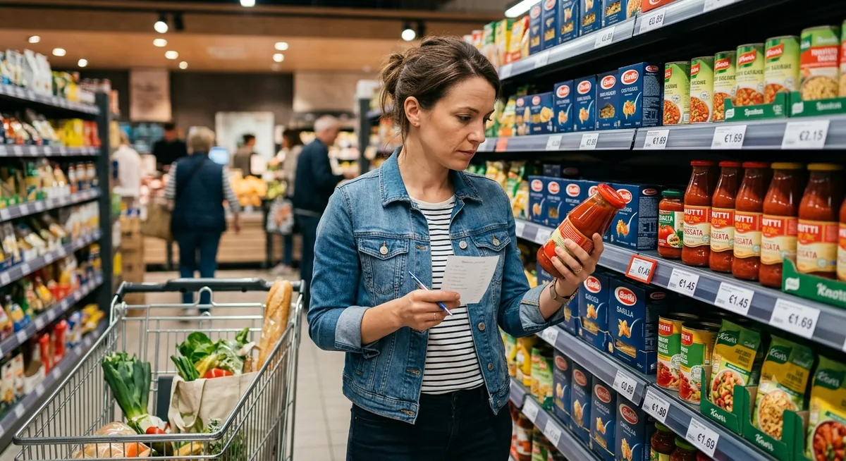 comparando precios por unidad y visitando múltiples tiendas