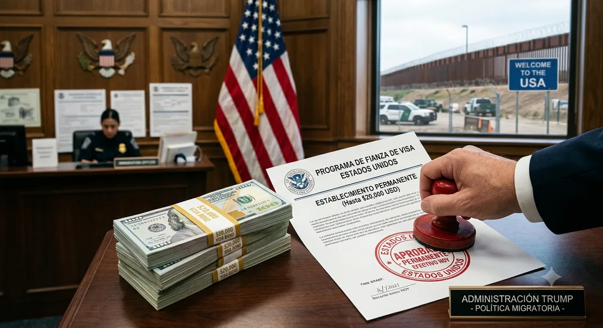 El programa de fianza de visa de hasta $20,000 se vuelve permanente hoy: qué señala sobre el rumbo migratorio de Trump